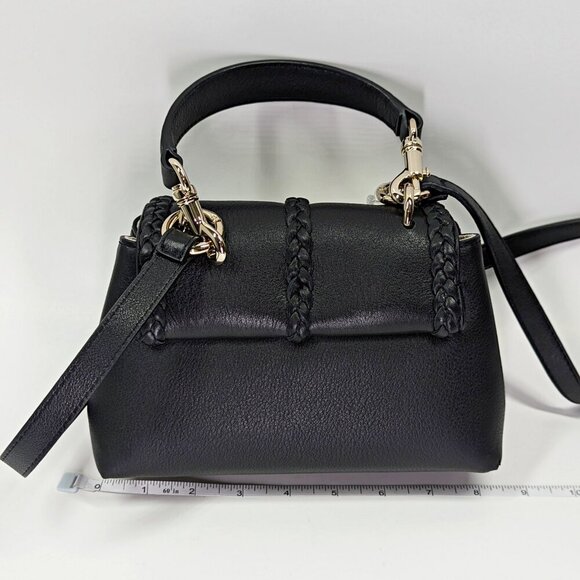 Chloe Penelope Women's Braid Detail Mini Shoulder Bag in Black (MSRP $2,090) - Picture 4 of 11